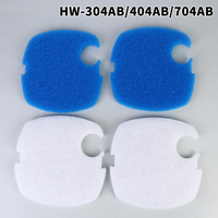 【SSummer10】2/4Pcs Blue White Aquarium Filter Sponge Pad-Foam Cotton Replacement for SUNSUN GRECH Canister 304AB/404AB/704AB【SS】