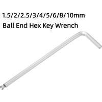 1/2/5pcs 1.5/2/2.5/3/4/5/6/8/10mm Ball End Hex Key Wrench CR-V Steel L-Shape Hexagon Metric Wrenches Repairing Tool for Repair