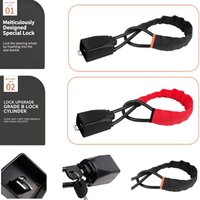 Universal Anti Theft Car Device Car Lock Car Theft Prevention with 3 Keys Steering Wheel Lock Seat Belt Lock for Car,SUV,Jeep,RV