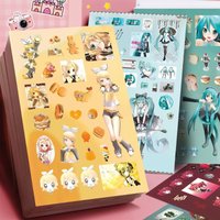 Hatsune Miku -Project DIVA- Sticker Hatsune Miku Kagamine Rin/Len Anime Peripheral Journal Material Sticker 8 Sheets New Gifts