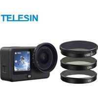 TELESIN Lens Filter for DJI OSMO Action 6 CPL ND8 ND16 ND32 UV VND Quick Release Filter Frame For DJI Action 6 Lens Filter Set