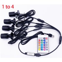USB 5V RGB Dimmable Mini LED Spotlight Open Cabinet Showcase Counter Jewellery Light Rotatable Angle Ceiling Spotlight 3W 1to 4