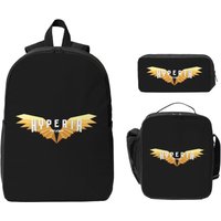 Hyperia Thorpe Park Logo Backpack Student Boys Girls BookBag School Bag Laptop Shoulder Bags 3ps Insulated Lunch Bag Pencil Case