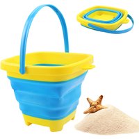Foldable Silicone Bucket Beach Toys Summer Sand Playing Outdoor Toy Children Portable Folding Sandbox Bucket For Kids