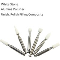 White Stone Polisher Low Speed Handpiece Dental Polishing Abrasive For Fillings Polishing Low Speed Contra Angle/Right Angle