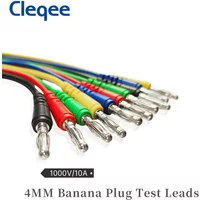 Cleqee P1043B Series Multimeter Test Leads Kit 4mm Banana Plug Safety Piercing Probe Needle Alligator Clips Automotive Tool Set