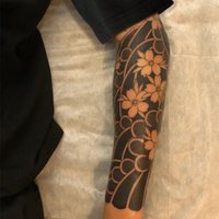 15 Days Waterproof Tattoo Sticker Japanese Traditional Sakura Half Arm Temporary Tattoo