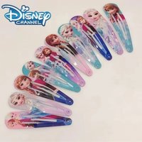 Cartoon Disney Frozen Children Hair Clip Doll Accessories Elsa Hair Pin Bow Headwear Princess Kid Head Clip Girl Birthday Gift