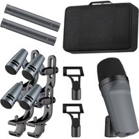 Drum Instrument Microphone 7-Piece Wired Mic Kit Dynamic Kick Bass Tom/Snare Cymbals Use For Drums Vocal Band DJ Stage