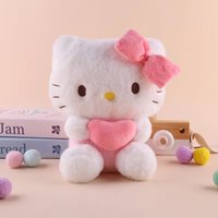 22cm Poduszka Hello Kitty Kuromi KT Pluszowa Zabawka dla Dziewczynek Miękka Wypchana Maskotka Serce My Melody Cinnamoroll Lalka Prezent