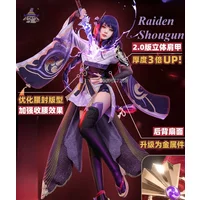 Genshin Impact Game Raiden Shogun Beelzebul Cosplay Costume Shogun Baal Raiden Ei Role Play Outfit Halloween Carnival Party