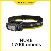 NITECORE NU45 Lightweight Headlamp 1700Lumens,Type-C Rechargeable ,Bulit-in 4000mAh Battery 8*Nitelab UHE LEDs