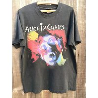 Summer Women's Retro Alice in Chains T-Shirt Unisex Cotton and Breathable Short Sleeve Streetwear Oversized Loose Casual