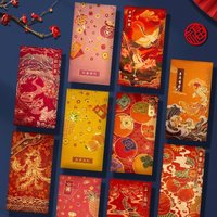 12PCS Blossoming Wealth and Prosperity Red Envelope 2025 New Year Red Envelope Bag Creative Red Envelope