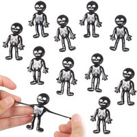 12-36 Pcs Halloween Stretchable TPR Little Black Halloween Ghost Festival Tricky Funny Party Gift Decoration Carnival Gift