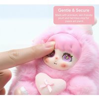 Bunny Plush Keychain Fluffy Rabbit Bag Pendant Cute Stuffed Animal Doll for Kids Friends Gifts