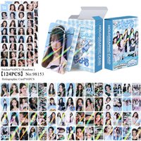 124Pcs H2H Hearts2Hearts Laser Photocards Kpop Star Collection Lomo Cards Holographic Flash Cards Idol Photo Cards Fans Gifts
