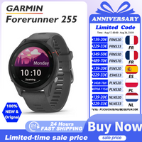 Garmin Forerunner 255 Garmin-Uhr Sport-Smartwatch 46 mm 1,3'' Farbdisplay 14 Tage Akkulaufzeit 4 GB RAM NFC Bluetooth WLAN 5ATM wasserdicht