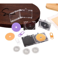Mini Blank Album CD Case Keychain With Sticker CD Player Keyring Peripheral Commemorative Album Key Holder DIY Bag Pendant
