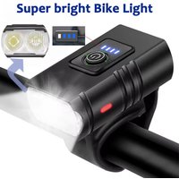 AliExpress NONE Outdoor Bike Light T6 LED Bicycle Front Lamp USB Rechargeable 6 Modes MTB Flashlight for Cycling Bicycle Front Lamp