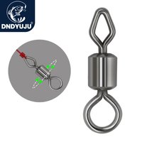 DNDYUJU 100pcs Fishing Barrel Swivels Brass Fishing Rolling Swivels Fishhooks Diamond Joint Carp Swivels Fishing Accessories