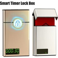 Intelligent Cigarette Case standardCapacity USB Charging Metal Cigarette Box Timing Lock LED Display Quit Smoking Control Device