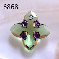 (1 piece) 100% Original Crystal from Austria 6868 Cross Tribe Pendant Loose Bead Rhinestone Charms for DIY jewelry making 2019