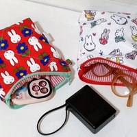 Kawaii Miffy Cute Glasses bag data cable bag travel grooming bag makeup bag multifunctional storage bag Gift Toy for Girl