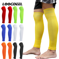 Loogdeel 1Pair Football Sock Calf Sleeves Adult Knee Protection Sports Socks High Tube Breathable Soccer Leg Warmers Shin Guard