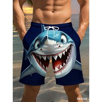 Funny Shark Graphic Beach Shorts For Men 3D Digital Printing Sports Swim Trunks Street Fun Cute 2026 New Summer Board Shorts