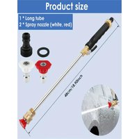 Heavy-Duty High-Pressure Cleaning Spray Boom with Two Nozzles - Multifunctional Gardening Water Pipe Accessories for Efficient Cleaning Cars and Courtyards, Using Durable and Aluminum Alloy, No