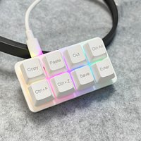 Vial Excel New 8key Keyboard Black White Official Excel Keyboard RGB Backlight Keyboard Mechanical Hot Swap Games Programmable