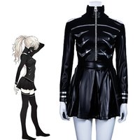 Tokyo Ghoul Ken Kaneki Cosplay Costume Black PU Battle Suit Full Set Ghoul Combat Hoodie Pants Mask for Halloween Carnival Con