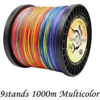 X9 1000M Braided Fish Line 9 Strands Multi Color Multifilament Saltwater Strong PE Braid Wire 15 20 30 40 85 120 130 160 200LB