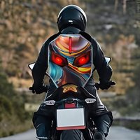 School Bag Colorful LED Eyes Cycling Backpack Programmable Cycling Bags with LED Lights App Control Hard Shell Backpacks