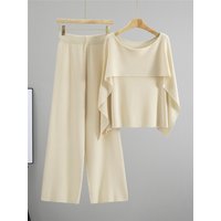Korean Style Commute Wind Coat And Wide Leg Pants Two Piece Set Women's Loose High End Feeling Atmosphere Summer Outfit Set