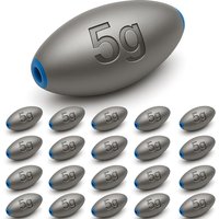 Egg Sinkers Fishing Weights – Lead Oval Sliding Sinkers for Catfish, Bass & Surf Fishing