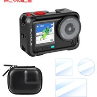 Flymile Action 6 Metal Cage Camera Mount Case for DJI OSMO Action 6 Accessories Protective Frame With Cold Shoe Expansion Mount
