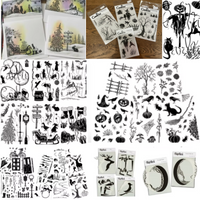 2025 Christmas Halloween Stamp Collection Clear Stamps For DIY Scrapbook Craft Decoration Stencil Cut Die Template Greeting Card