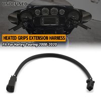 Black Handlebar Grip Heater Extension Wire (8"-16") for Harley Touring Softail 2008-2020