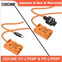 ZGCINE D-Tap to LP-E6P & USB-C PD to LP-E6P Dummy Battery Cable for Canon EOS 5D Mark IV 6D Mark II 80D 90D R5 R6 Mark II R7