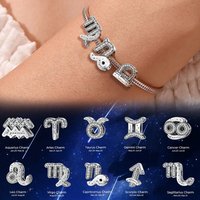 925 Sterling Silver Twelve Constellations Charms Beads Fit Diy Bracelet Necklace Making Gift Of High Quality Fine Jewelry