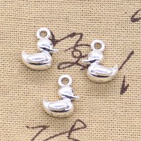 20pcs Charms 3D Duck 15x12x7mm Tibetan Silver Color Pendants Antique Jewelry Making DIY Handmade Craft
