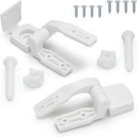 Toilet Seat Lid Hinge 1Pair White Plastic Toilet Bolts Screw Nuts For Bathroom Toilet Accessories