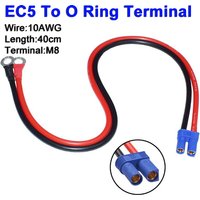EC5 To O-Type Terminal Line 10AWG Charging Cable For Car Motorcycle Emergency Power Cord EC5 Adapter Cord Conversion Accessories