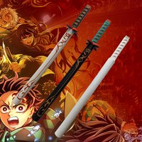 Demon Slayer Kochou Shinobu Sword Katana Hashibira Inosuke Tanjirou Katana Swords Killer Devils Cosplay Prop Toy Gift 72cm