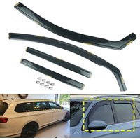 4pcs Side Window Wind Rain Sun Guard Deflectors For VW Passat B8 3G5 CB5 Estate 2014-2023 Protector Sheet Tint Tea translucent