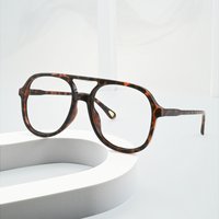 2025 New Pilot Double Bridge Women Men Fashion Anti Blue Light Computer Glasses Personality Large Frame Decorative glasses