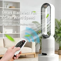 2026 Eco-Friendly Bladeless Tower Fan Energy Saving Air Circulation Purifier Ultra Quiet Cooler for Home Dorm