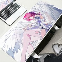 Großes Laptop-Mauspad für Speed-Gamer, Niedliches Remielle Anime-Design, Waschbares Zenless Zone Zero Mousepad, Weiche Schreibtischunterlage für Schüler